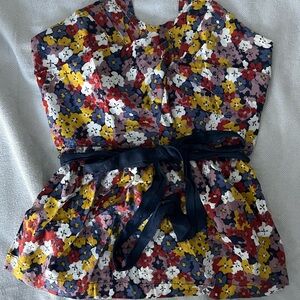 Anthropologie Floral Sweetheart Strapless Top